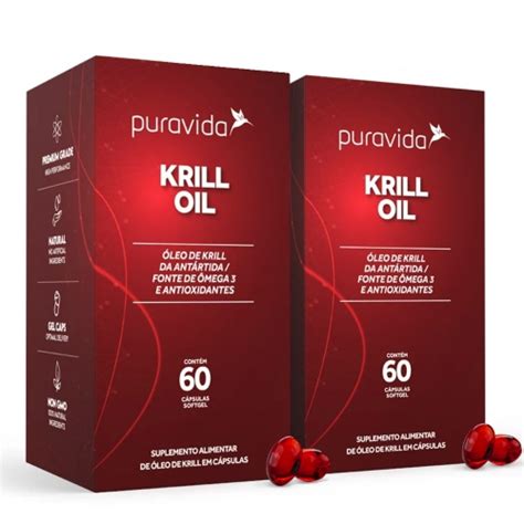 Kit Un Krill Oil C Psulas Pura Vida Corpo Vida Suplementos