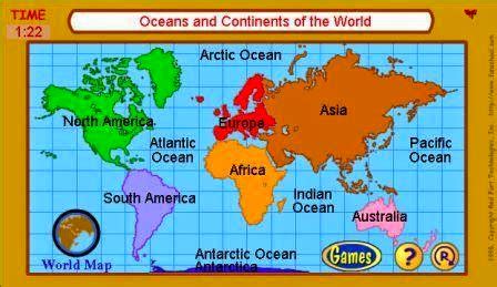 ENGLISH FUN&FAN CLUB: GAME: CONTINENTS AND OCEANS