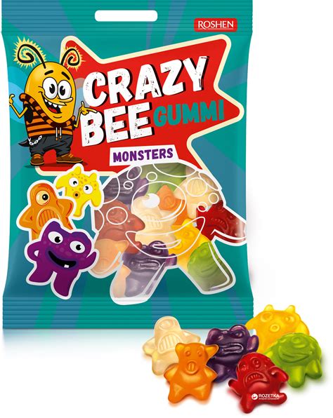 Желейные конфеты Roshen Crazy Bee Gummi Monsters 100 г 4823077617997