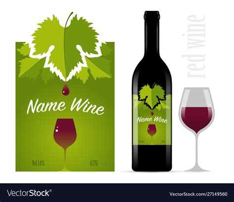 Wine Bottle Template Vector