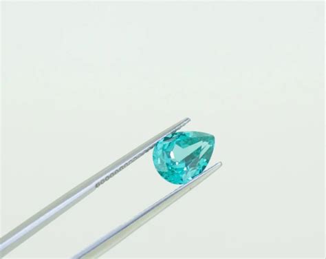 Blue Pear Lab Grown Paraiba Tourmaline For Gemstone Jewellery Size 8