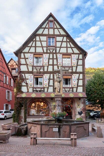 Premium Photo Old Typical House Decorated Of The Village Of Eguisheim