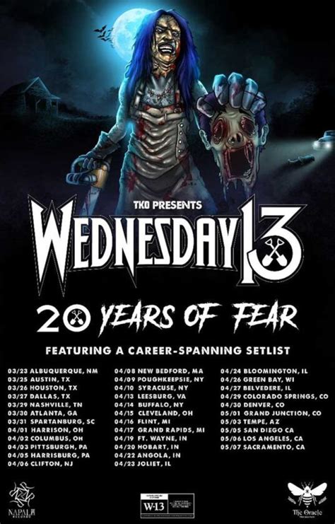 WEDNESDAY 13 Announces 2022 US Headline Tour And Signs Worldwide