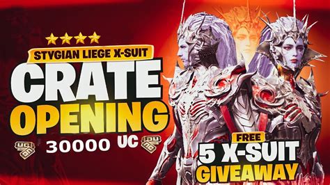 OMG 30 000 UC NEW STYGIAN LIEGE X SUIT LEVEL 4 CRATE OPENING IN