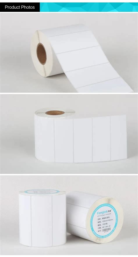 Factory Manufacturing Permanent Glue Blank White Self Adhesive Label