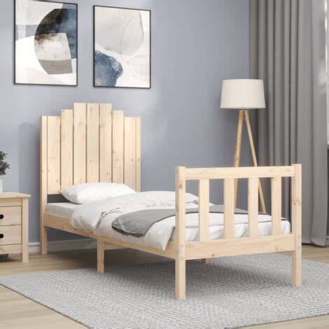 Bed Frame Without Mattress Small Single Solid Wood Pine Vidaxl