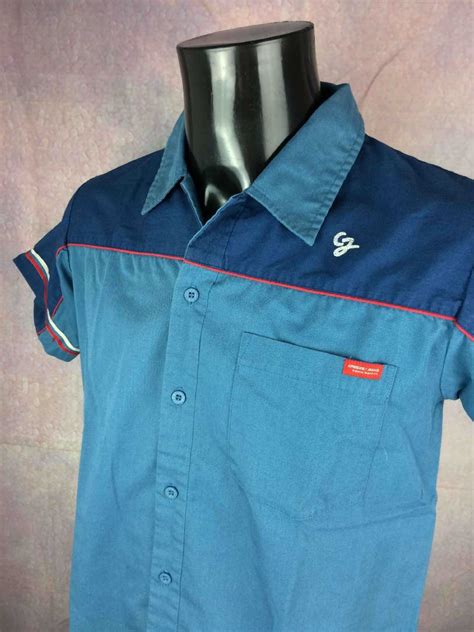 Creeks Jeans Chemise Vintage 90s Drugstore Pro Quality Motors Bleu