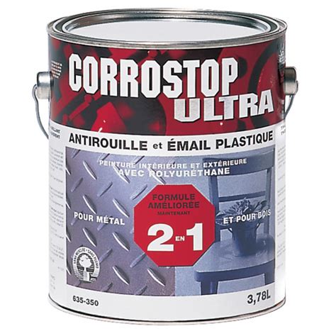 Peinture antirouille Corrostop Ultra de Sico noir lustré