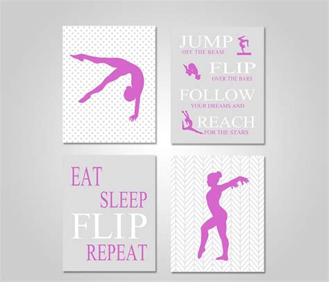 Gymnastics Wall Art Gymnastics Wall Decor Gymnastics Prints Diy