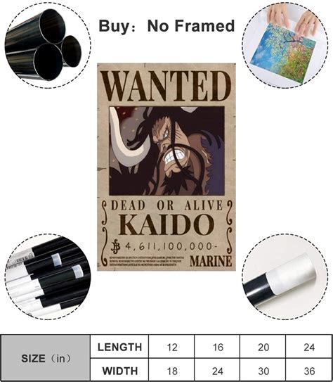 One Piece Kaido Bounty Wanted Poster