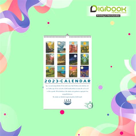 Jual Kalender Dinding 2023 A3 Ukuran 32 X48 Jilid Spiral Isi 2 Lembar