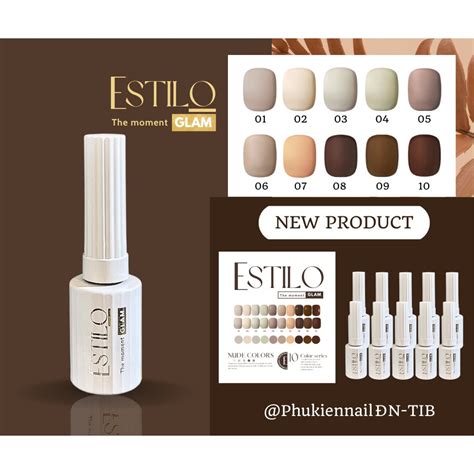 Sơn SET m bảng màu tông nude trầm thương hiệu ESTILO ml Tib Nail Shopee Việt Nam