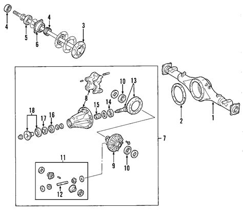 Diagram Rear Axle Differential Propeller Shaft For Your Toyota Tundra