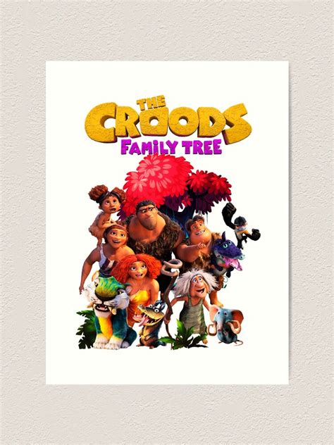 Lámina Artística «el árbol Genealógico De Los Croods De Sarisuwarni35