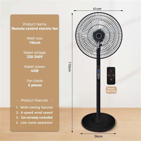 Remote Control Floor Fan Inch Stand Blade Type Electric Fan Table