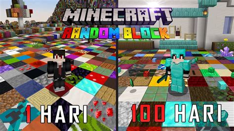 Hari Di Minecraft Tapi Dunianya Random Youtube