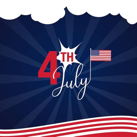 Premium Vector Vector 4th Of July Greeting Card Background