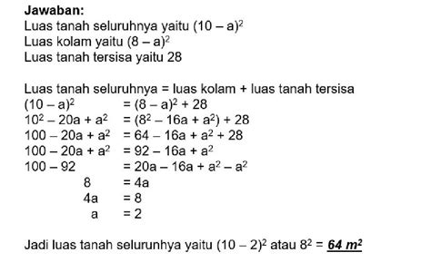 Pembahasan Contoh Soal Sumatif Matematika Tentukan Luas Bangun Dalam