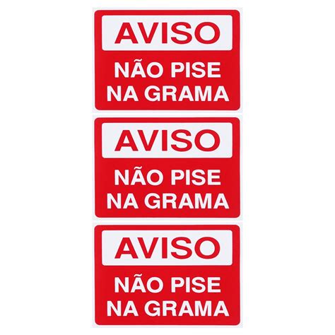 Combo Placas De Sinaliza O Aviso N O Pise Na Grama X Acesso S