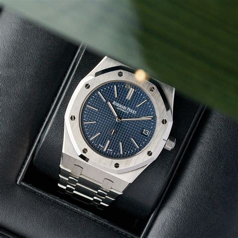 Audemars Piguet Royal Oak Jumbo 15202ST Blue Dial Full Set Deangelis