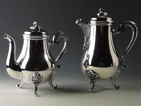 Christofle Pompadour Silver Plated Tea Coffee Set Ref 111161