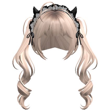 Curled Pigtails With Gothic Headband Platinum Roblox Item Rolimon S