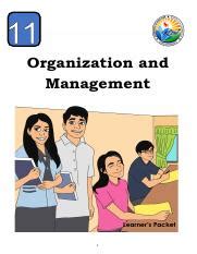 LP Module 15 16 OrgManagement Pdf Organization And Management Learner