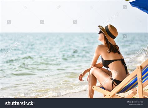 Beautiful Portrait Asian Sexy Woman Bikini Stock Photo 1420157408
