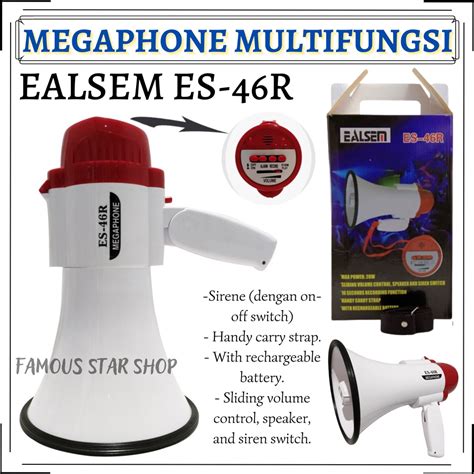 Jual Toa Ealsem Es R Megaphone Speaker Pengeras Suara Alarm Rekam