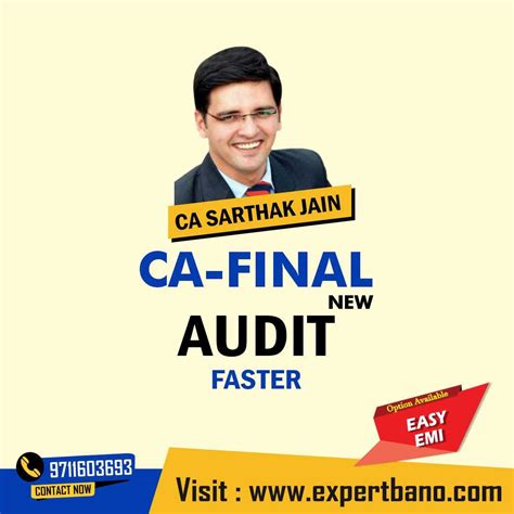 CA Final Audit Faster Batch By CA Sarthak Jain