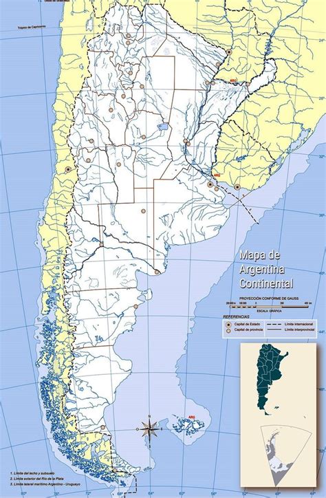 Mapa Argentina Redes Hídricas