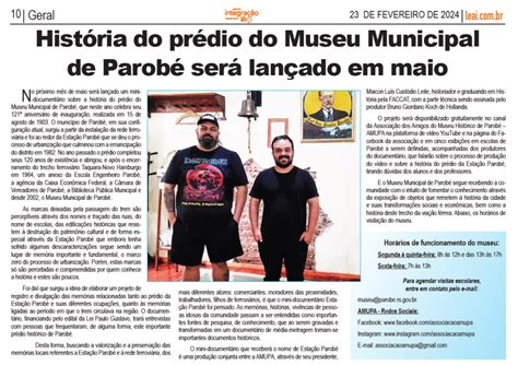 Matéria sobre o documentário Estação Parobé é publicada no Jornal