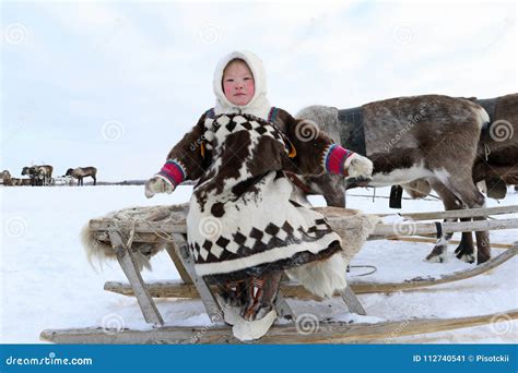 Nenets Girl In The Northern Arctic Of Russia Editorial Photo Image Of