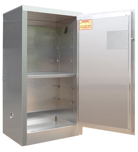 A110SS 16 Gallon Stainless Steel Flammable Cabinet Self Latch