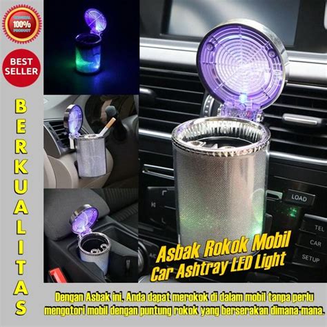 Jual Asbak Mobil Lampu Led Aksesoris Tempat Sampah Rokok Mobil Ashtray