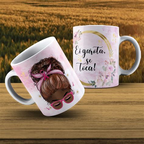 Estampas Outubro Rosa Canecas Ana Melim Studio Art