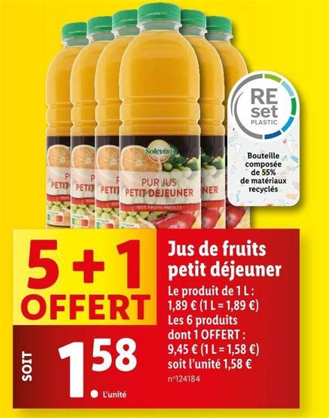 Promo Solevita Jus De Fruits Petit D Jeuner Chez Lidl