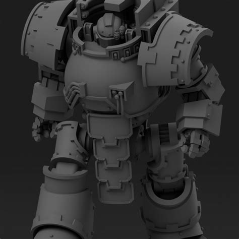 3d Printable Forgeborn Ancient Dreadnought By Laserforge Miniatures