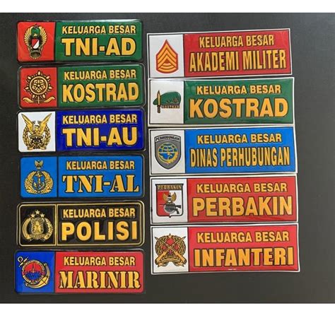 Jual Fnwr Sticker Stiker Panjang Timbul Keluarga Besar Tni Ad Kostrad