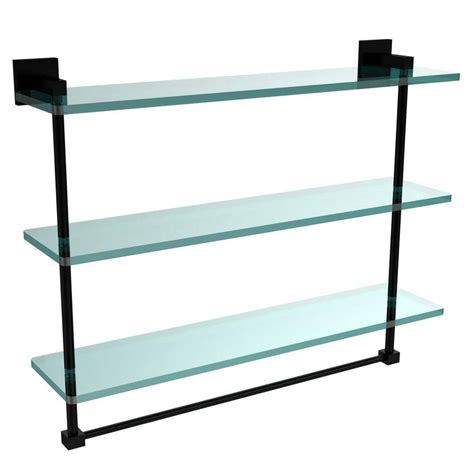 3 Tier Bathroom Shelf With Towel Bar Everything Bathroom