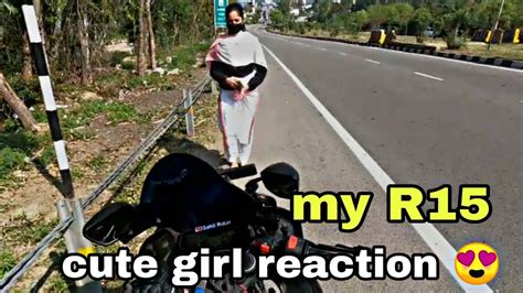 🤗cute Girl Reaction😱 My R15 V3 Modified With Hyper Ride Girl Ka Sath🥰 Training Workout Youtube