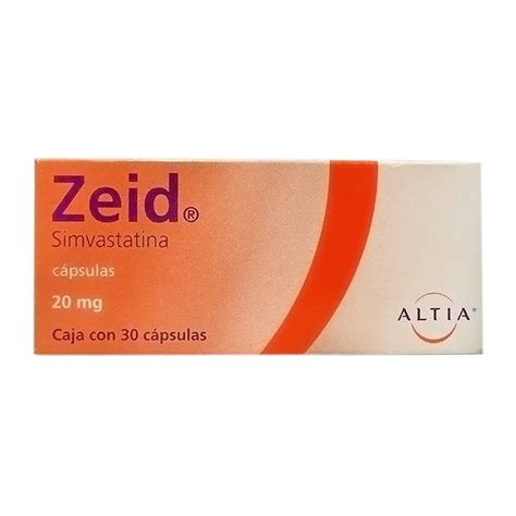 Simvastatina Zeid 20 mg 30 cápsulas Walmart