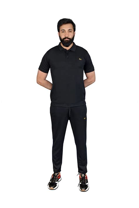 Exclusive Black Tracksuit Palm Stitch