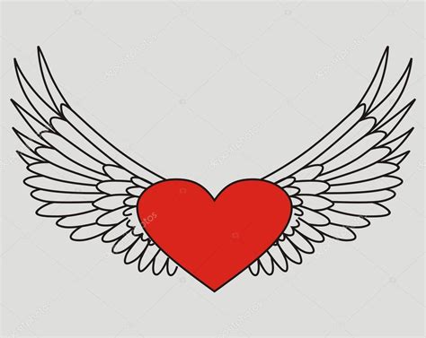 Isolated Flying Heart Stock Vector Image By Aketlee 27646753