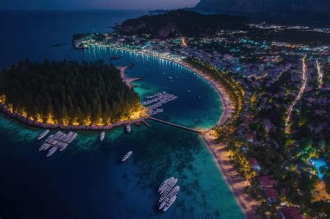 Premium AI Image | An aerial picture of Kemer Beach in Antalya Turkey ...