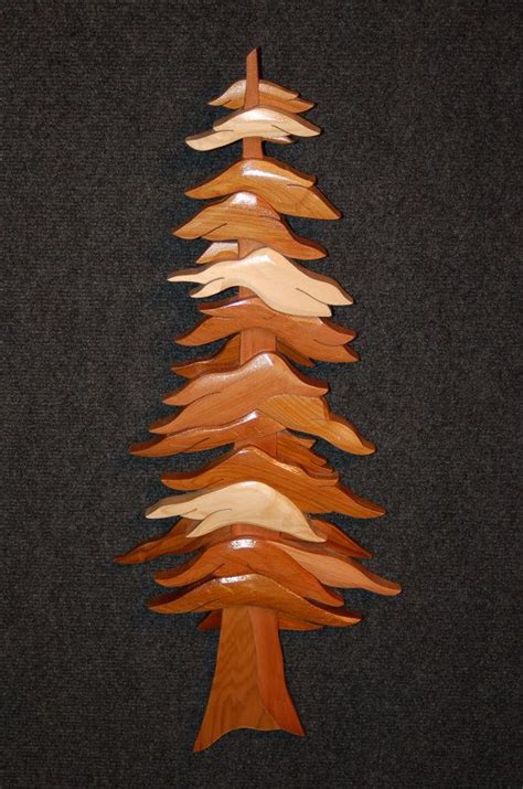 Pine Tree Intarsia Art Carving By Gielishwoodsculpture On Etsy 12500