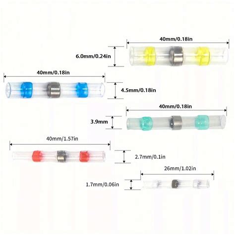 Kit De Conector De Fio Termoencolh Vel Isolado Prova D Gua Para