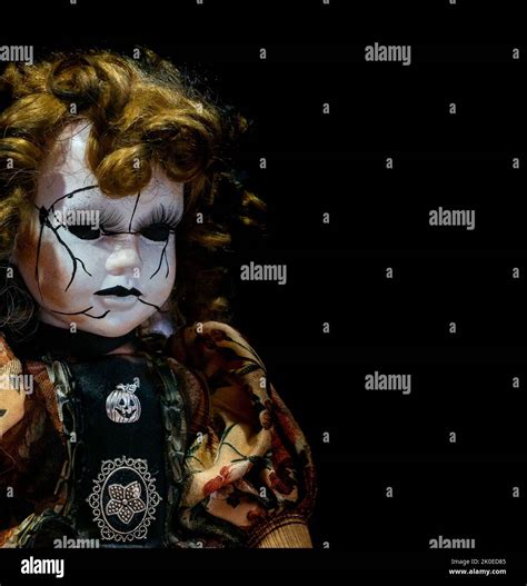 Horror Style Porcelain Blonde Hair Doll Retro Stock Photo Alamy
