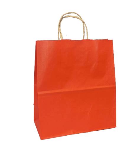 Пакет бумажный 80 г/м2 ПЗБМ крученые ручки 250*220*120 Orange