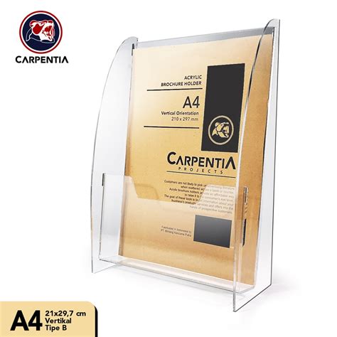 Jual Carpentia Brochure Holder Acrylic Tempat Brosur Akrilik A Tipe